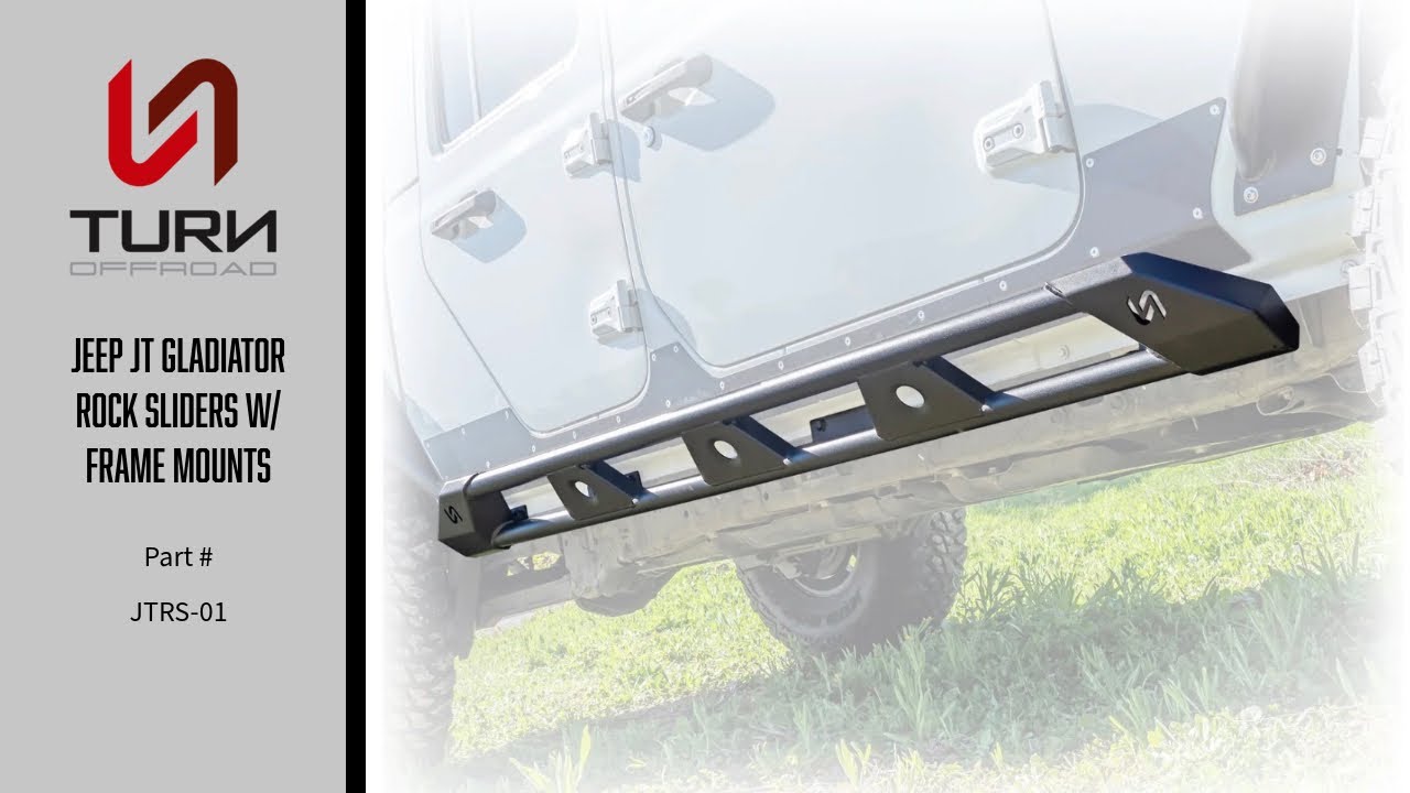 Turn Offroad JTST-01 Frame-Mount Rock Slider Steps for 2020+ Jeep