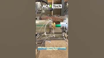 PPR pipe extrusion line | PPR Pipe extruder machine test runinig 32mm PN16