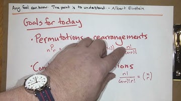 Combinations and Permutations (Finite math; Lecture 33; Fall 25)