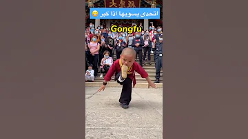 طفل يستعرض مهارته في الكونغ فو 