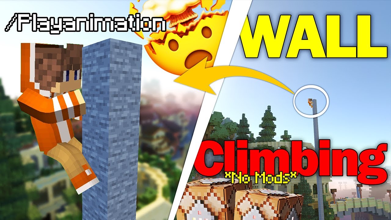 How to Climb Walls with Animation in Minecraft Bedrock Edition