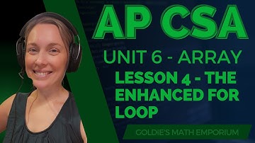 AP CSA – Unit 6: Array – Lesson 4: The Enhanced For Loop