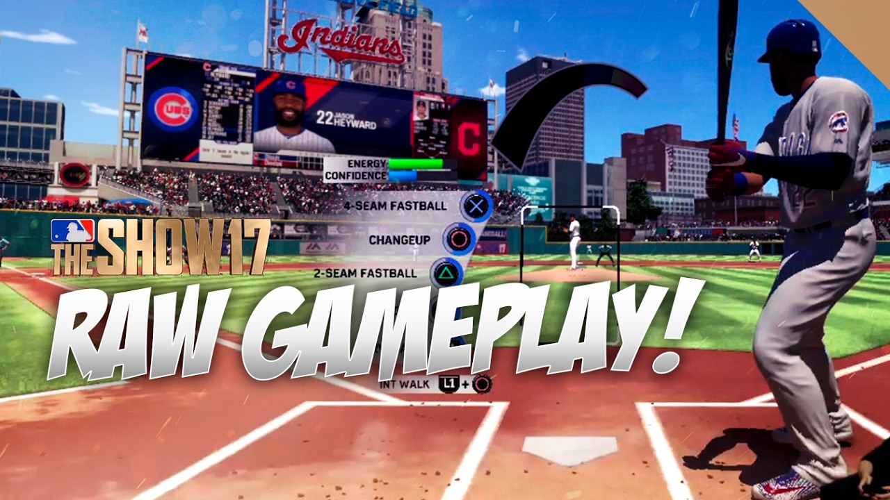 RAW GAMEPLAY FOOTAGE! MLB The Show 17 Early Gameplay Cubs vs Indians