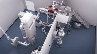 Romaco Innojet Granulation Line - IGL video EN 3D animation