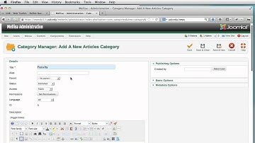 How to create a category or subcategory