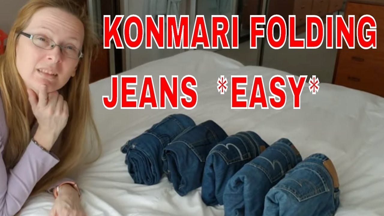 konmarie folding pants and shorts  How to fold pants Packing hacks  clothes Folding clothes