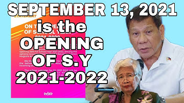 Schedule of the opening of classes 2021-2022