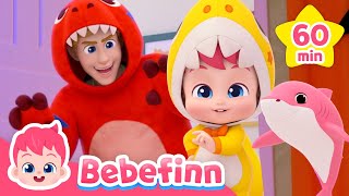 Roar! Trick or Treat  Bebefinn Halloween Party with❓ | Kids Song Compilation | Nursery Rhymes