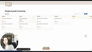 Классический недельный планнер в Notion - шаблон