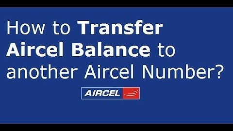 Aircel Balance Transfer Number - USSD Code