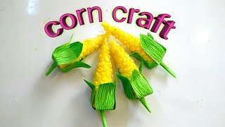 easy corn craft making/ how to make bubble wrap corn craft