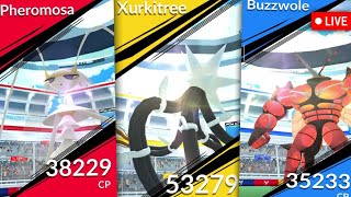 BUZZWOLE, XURKITREE PHEROMOSA |RAID INVITES| POKEMON GO LIVE