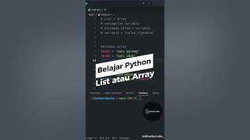 Belajar Python Dasar Untuk Pemula - List atau Array