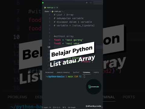 Belajar Python Dasar Untuk Pemula - List atau Array