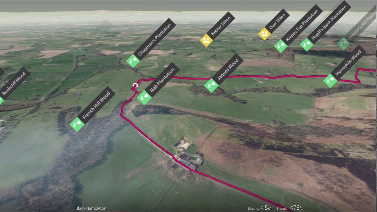 Black Hambleton (North Yorkshire) - 3D fly-through