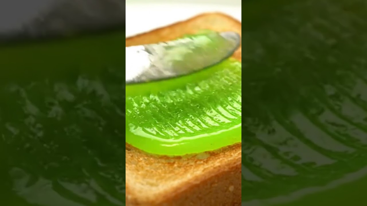 Spreading fluorescent slime jam ASMR! 🔪✨ 