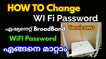 How To Change WI FI Password in Genxis Modem | Technotraveller | Malayalam