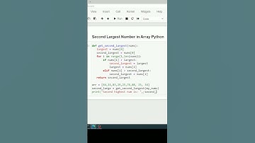 Second Largest Number in arr Python #python #coding #trending #shorts #chatgpt