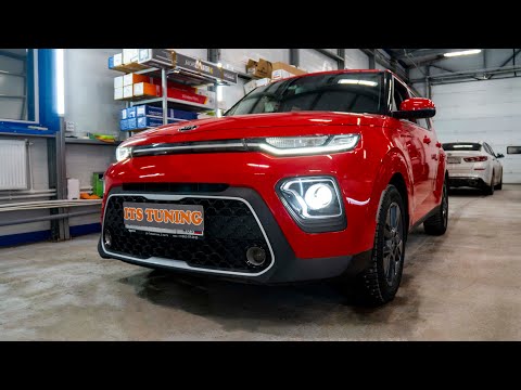 Установка светодиодных линз на KIA Soul | ITS TUNING