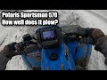 How well does the Polaris Sportsman 570 Plow?  Raw footage of plowing 8 inches!