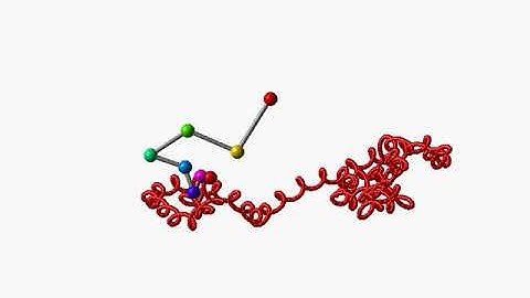 Chaotic ribbon drawn by 7-tuple pendulum / simulation / chaos