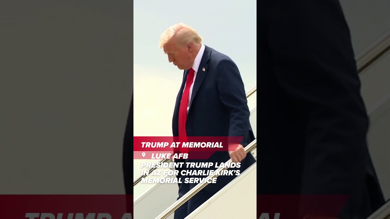 President Trump Arrives For Charlie Kirk S Memorial Service
