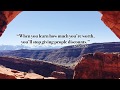 Inspirational quote canyon parallax