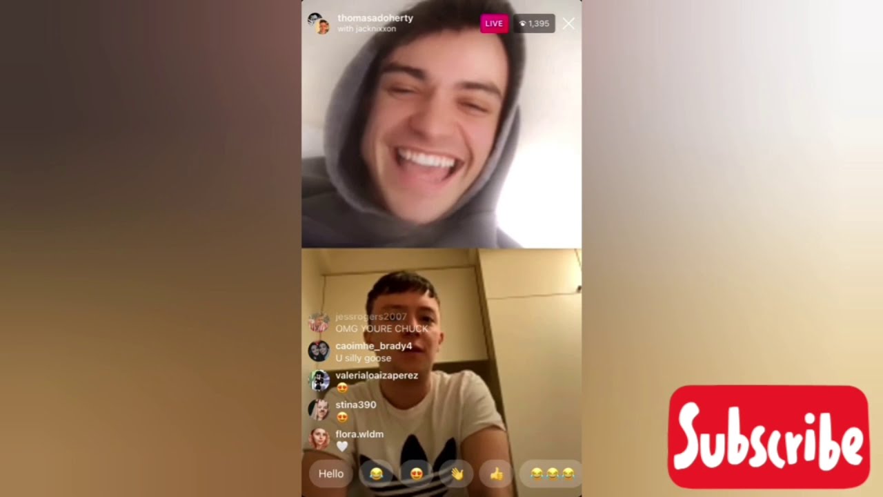thomas doherty live stream on instagram (2)