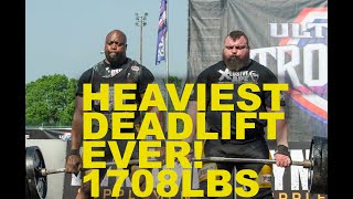 HEAVIEST DEADLIFT EVER!!! Mark Felix and Eddie Hall Deadlift World Record of 1,708lbs / 775KGS!