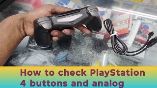 How to check PlayStation 4 controller all button and analog in hindi