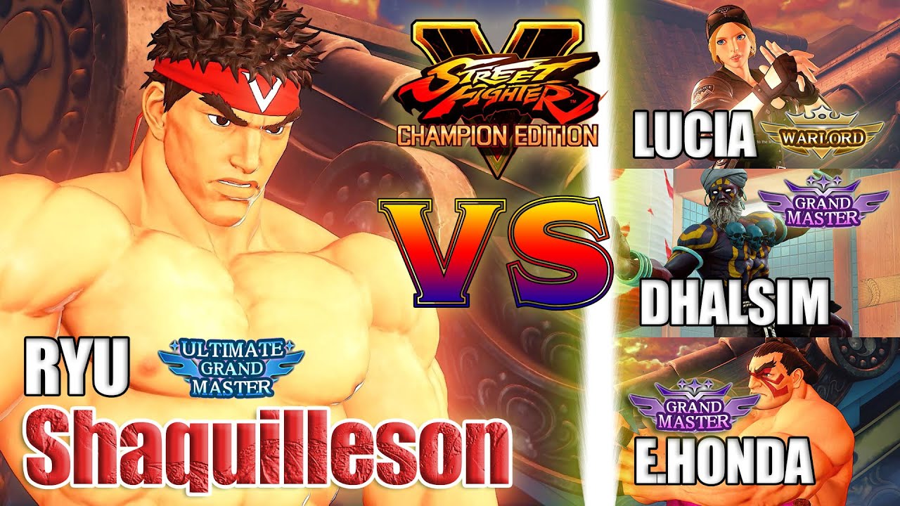 SFV CE 👊🏻 Shaquilleson (Ryu) vs TauntButton (Lucia) & AdnanNYC (Dhalsim) & TheComebackid (E.Honda)