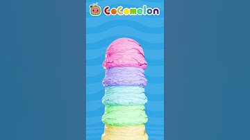 Get your Gaint Rainbow Ice Cream! Color stacking #cocomelon #shorts #learningvideos #colors