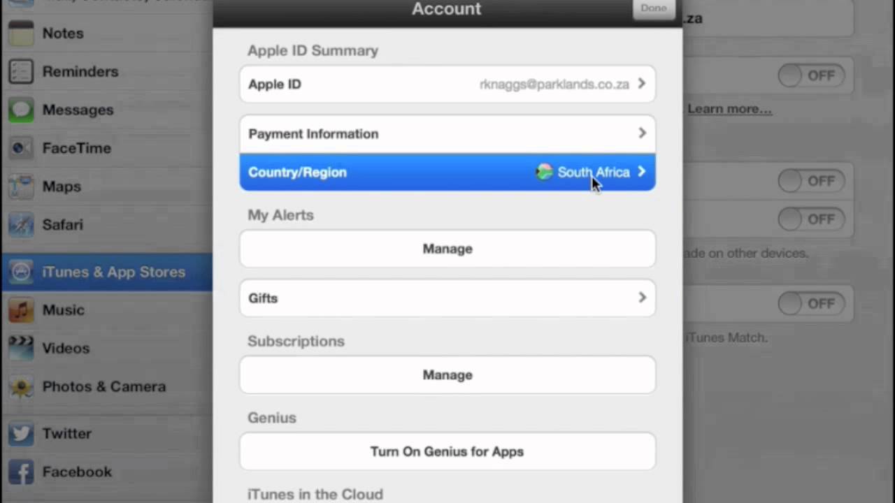 2013 iPad - Changing App Store Country Settings - YouTube