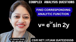 Milne Thomson method example|| analytic function with Milne Thomson method