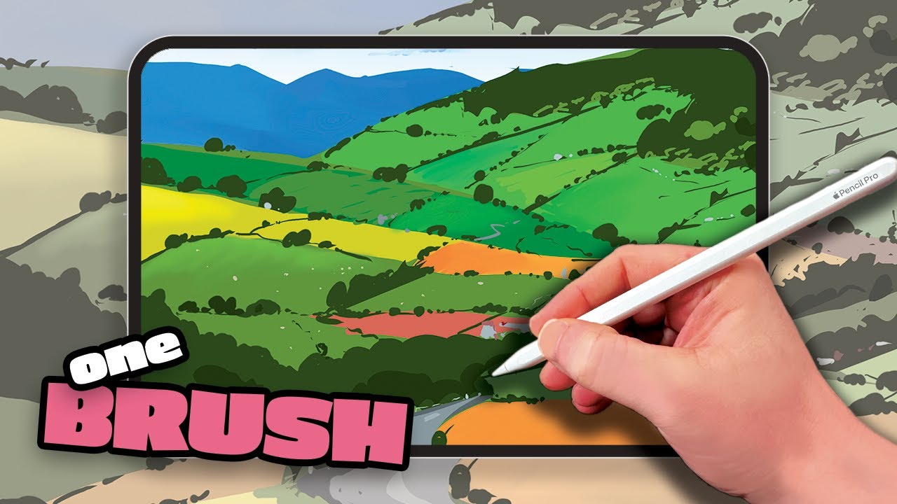 My process for painting the countryside - (17/100 landscape challenge ...