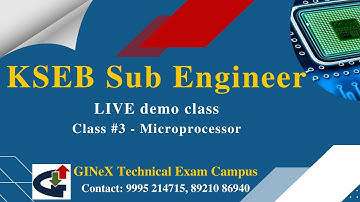 GINeX KSEB Sub Engineer | Electrical | November 29 | Microprocessor