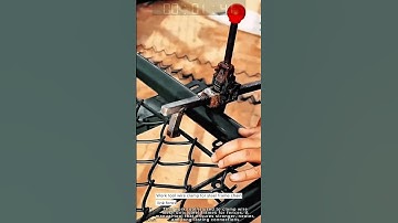Work tool wire clamp for steel frame chain link fence