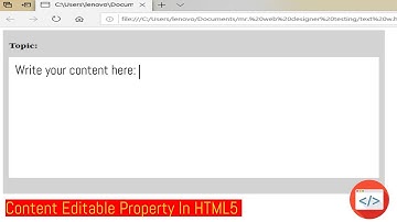 Make Elements Content Editable |  "contenteditable" Attribute in HTML 5 | Pure HTML and CSS only.