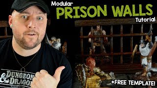 Building Modular Prison Walls for Dungeons & Dragons - FREE TEMPLATE