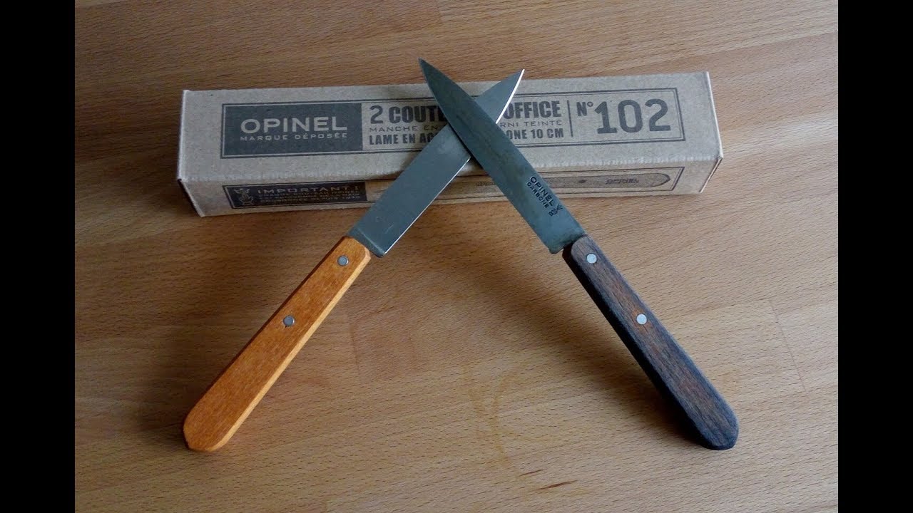 Opinel No.102 Carbon Steel Paring Knives (Set of 2)