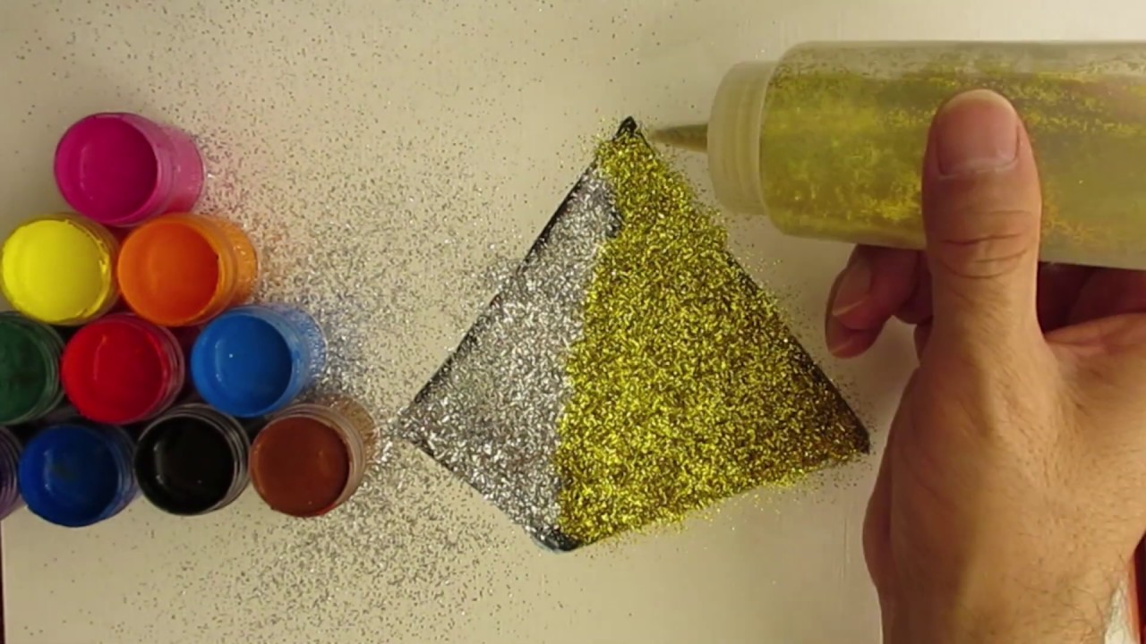 Glitter Hearts coloring and drawing with colors|painting and learn colors for kids|Poko Toy Art