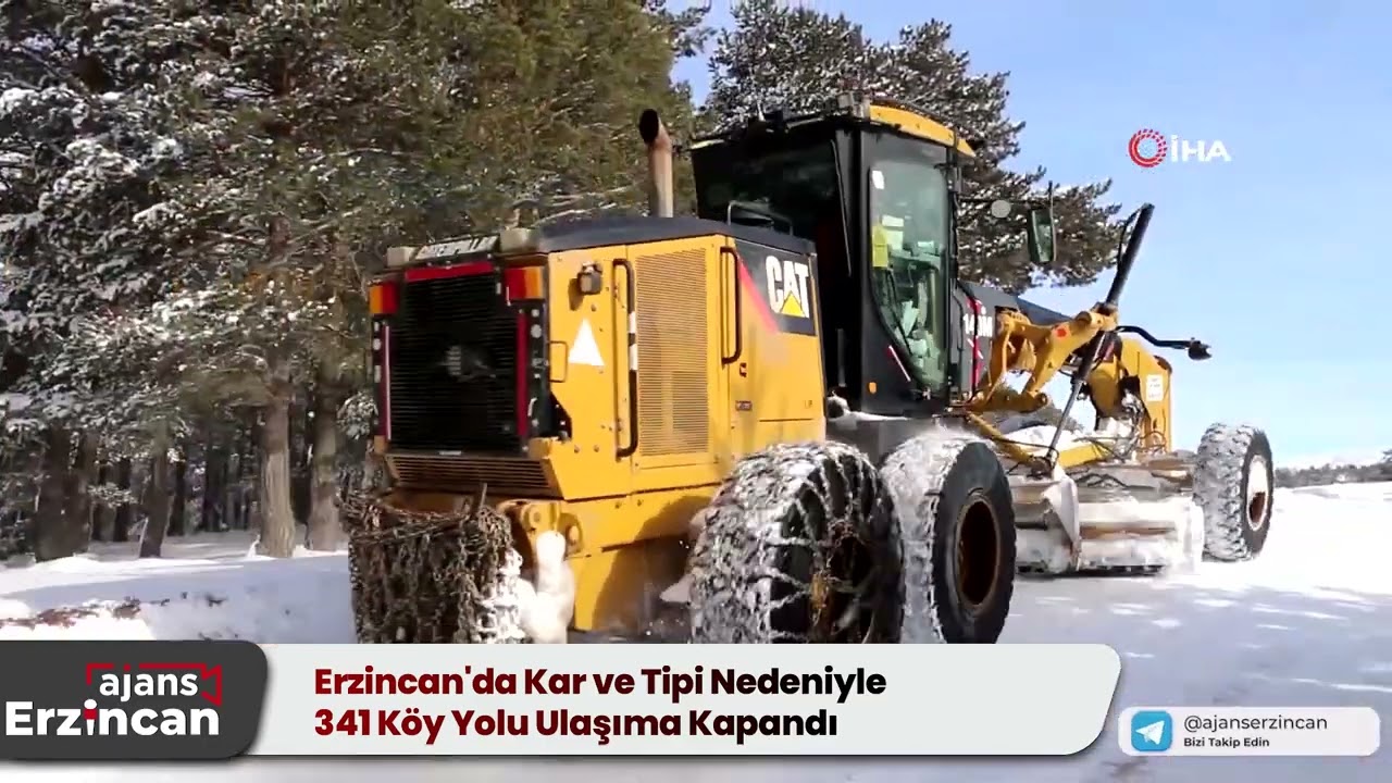 Erzincan'da Kar ve Tipi Nedeniyle 341 Köy Yolu Ulaşıma Kapandı
