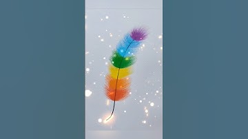Vẽ 1 chiếc lông vũ cầu vồng 🌈 #thienmink1 #artist #drawing #art #rainbow #hocve #vetranh #shorts
