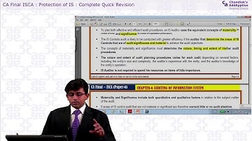 Auditing of Information System | CA Final | ISCA