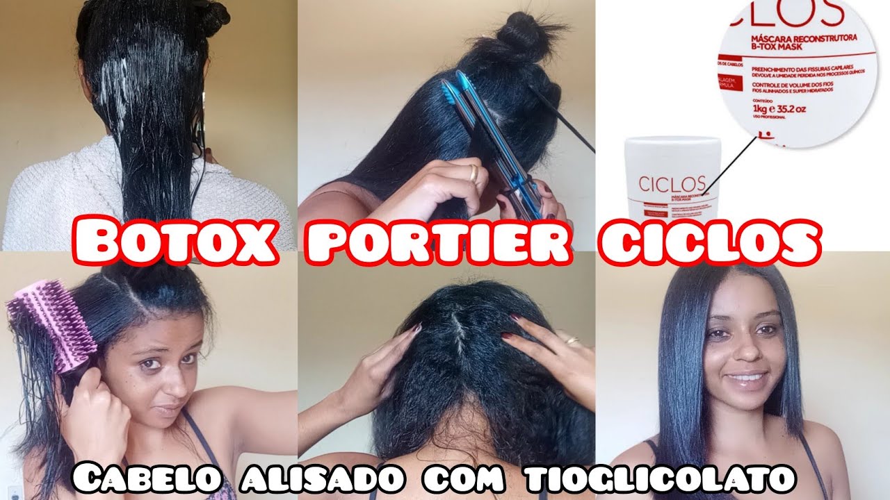 BOTOX PORTIER CICLOS EM CABELO VOLUMOSO E ALISADO COM TIOGLICOLATO 🧖🏽‍♀️💖