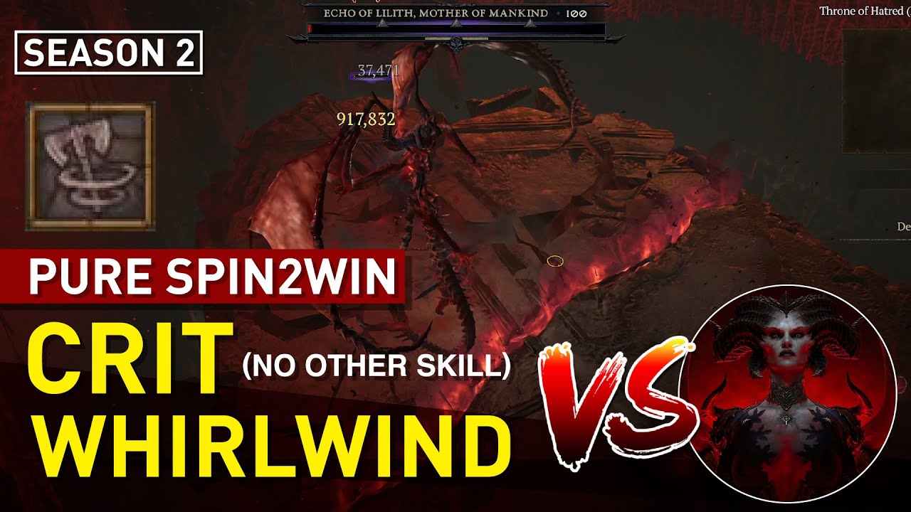 World First?【PURE CRIT WW Barb】V.S Uber Lilith! (NO Other bossing skill) Season 2 