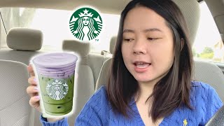 Lavender Cream Oatmilk Matcha | NEW Starbucks drink | Taste Test