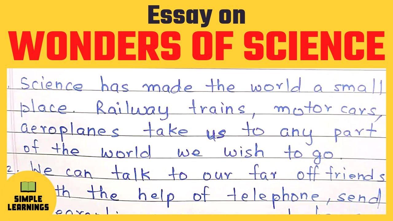 wonder of science essay in english easy language