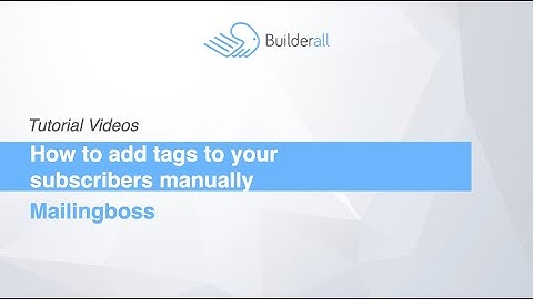 How to add tags to your subscribers manually