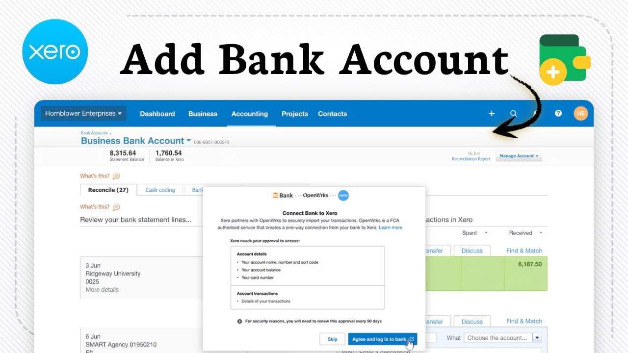 How to set up Xero Bank account (New Account Setup) - YouTube
